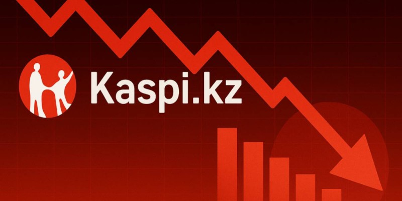 Kaspi.kz әлсіреп барады: KASE-дегі алаңдатарлық белгі.