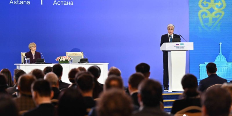 Қасым-Жомарт Тоқаев пен Наташа Пирц-Мусар Қазақстан-Словения бизнес-форумына қатысты.