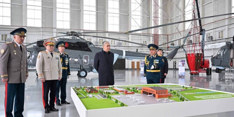 Тоқаев Ұлттық ұлан авиабазасының ашылу рәсіміне қатысты.