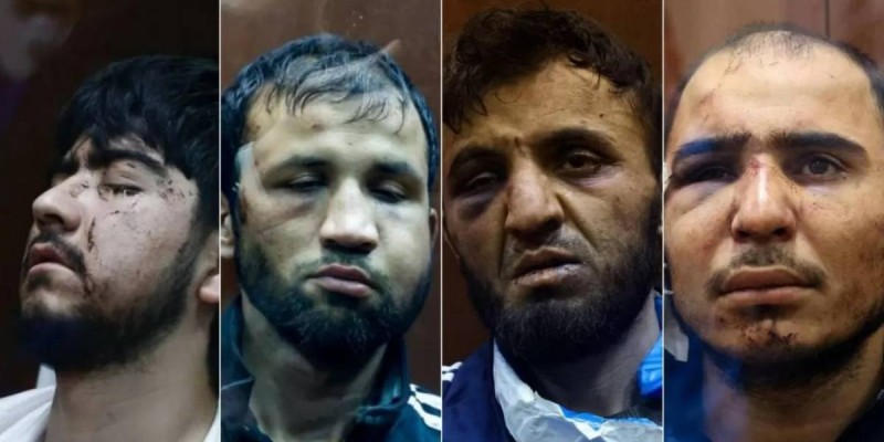 «Крокус Сити Холлда» теракт жасады деп күдіктелген төрт адам сот залына жеткізілді.