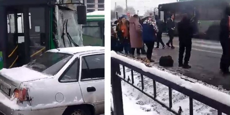 Алматыда үш автобус пен жеңіл көліктің соқтығысуы бойынша тергеу басталды.