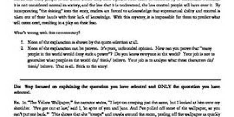 Major Elements In Sample Literary Analysis Essays.