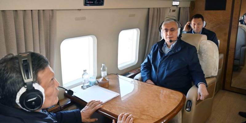 Президент су басып жатқан Солтүстік Қазақстан облысына барды.