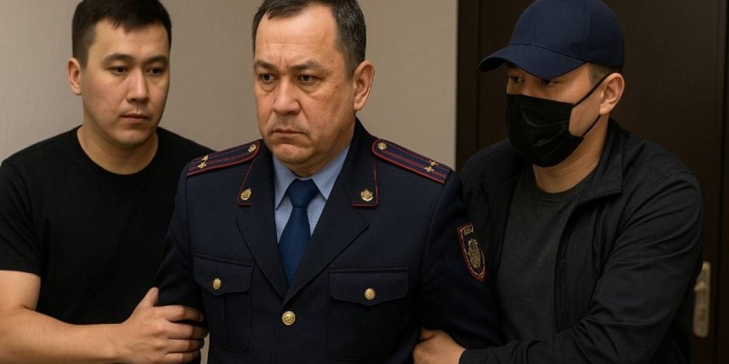 Шымкентте жоғары лауазымды полицей пара алды деген күдікпен ұсталды