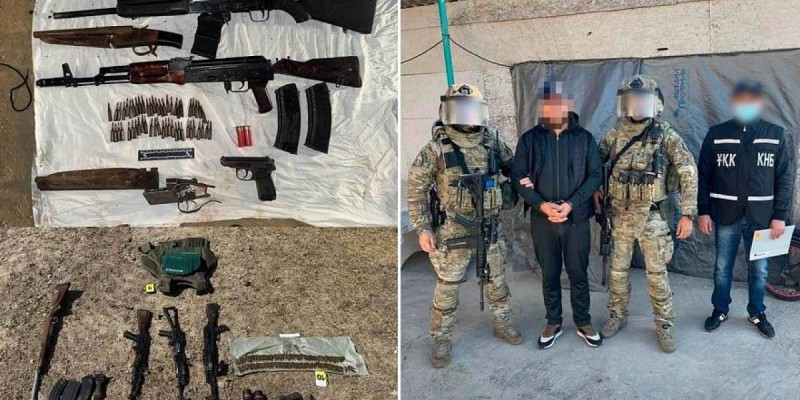 Қазақстанның бірқатар облыстарында автомат, тапанша мен гранаталар тәркіленді