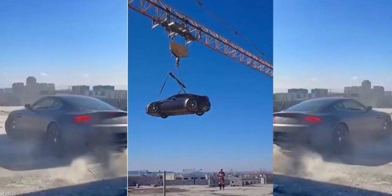 Шымкенттік хайп үшін 12-қабатты үйдің төбесінде дрифт жасады