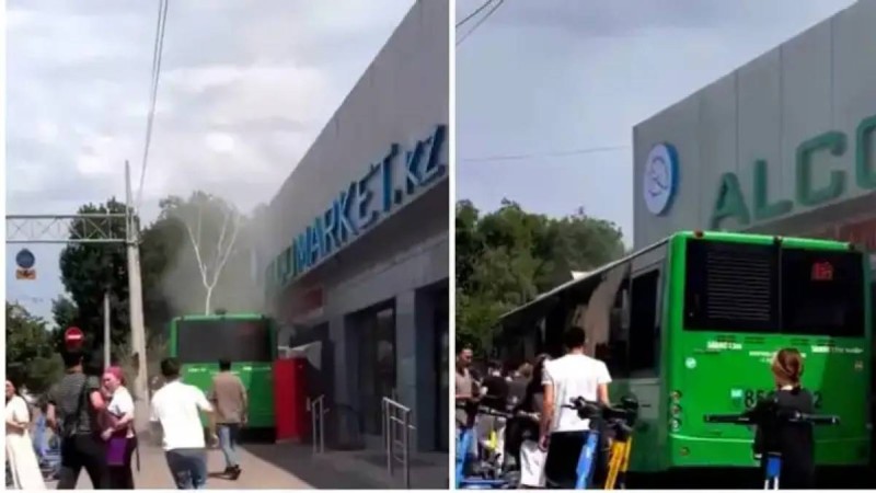 Алматыда автобус дүкенге соғылып бір адам қаза тапты.