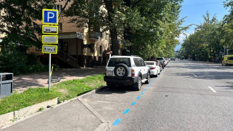 Алматы жолдарындағы көк таңба нені білдіреді.
