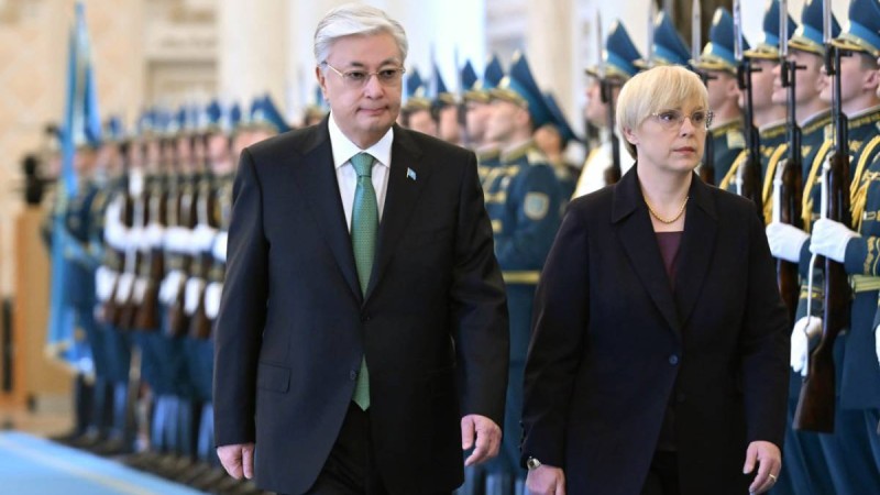Словения Президенті Наташа Пирц-Мусарды Ақордада ресми қарсы алды.