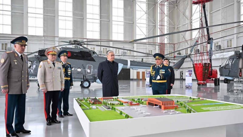Тоқаев Ұлттық ұлан авиабазасының ашылу рәсіміне қатысты.