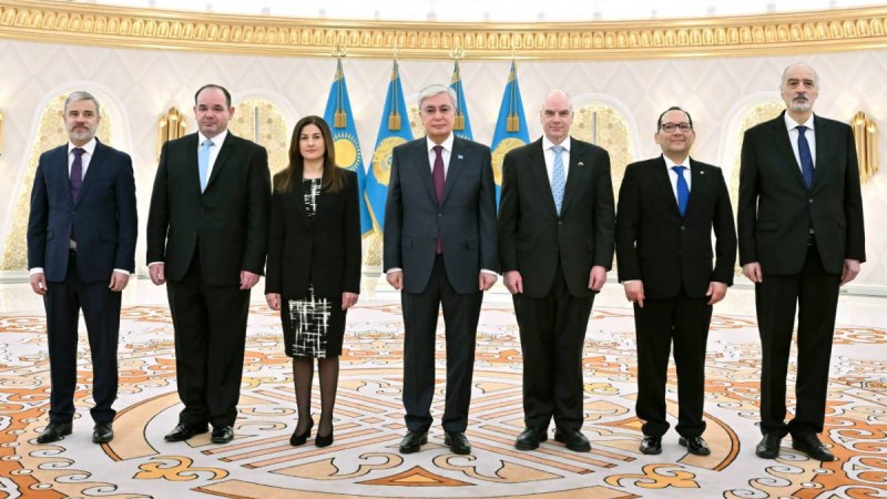 Президент Қасым-Жомарт Тоқаев бірқатар мемлекеттің елшілерінен сенім грамоталарын қабылдады.