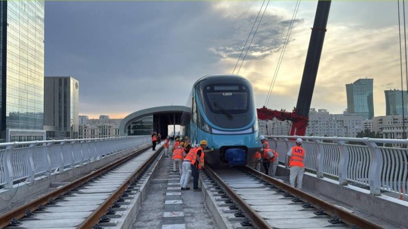 Астанада LRT рельстерін төсеу жұмыстары аяқталды