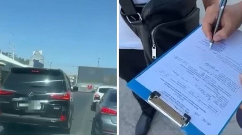 Шымкентте мәслихат депутаты жалған нөмір таққаны үшін ұсталды (Видео)
