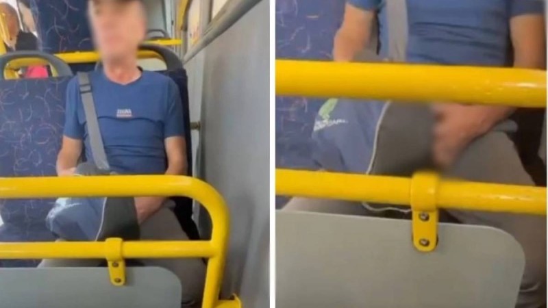 Ер адам автобуста қыздарға қарап мүшесін қоздырған