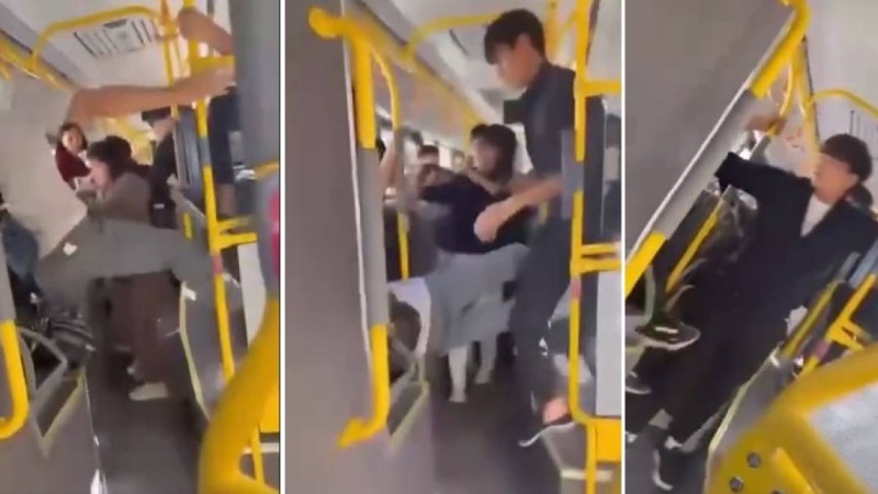 Астанадағы автобуста жас жігіт әкесіндей адамды ұрып тастады