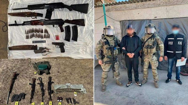 Қазақстанның бірқатар облыстарында автомат, тапанша мен гранаталар тәркіленді