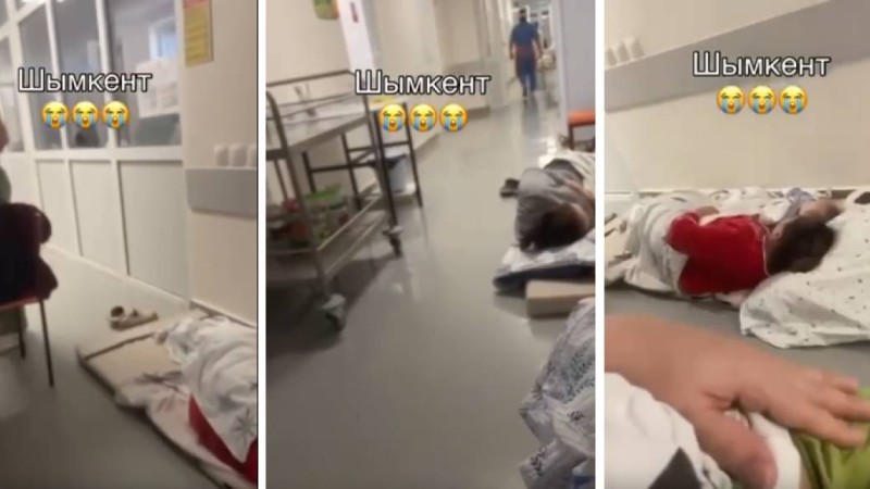 Шымкенттегі жұқпалы аурулар ауруханасында науқастарды еденге жатқызған