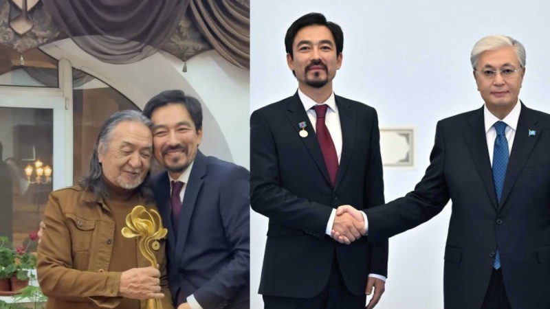 Танымал актер президенттен алған марапатын ұстазына табыстады (ВИДЕО)