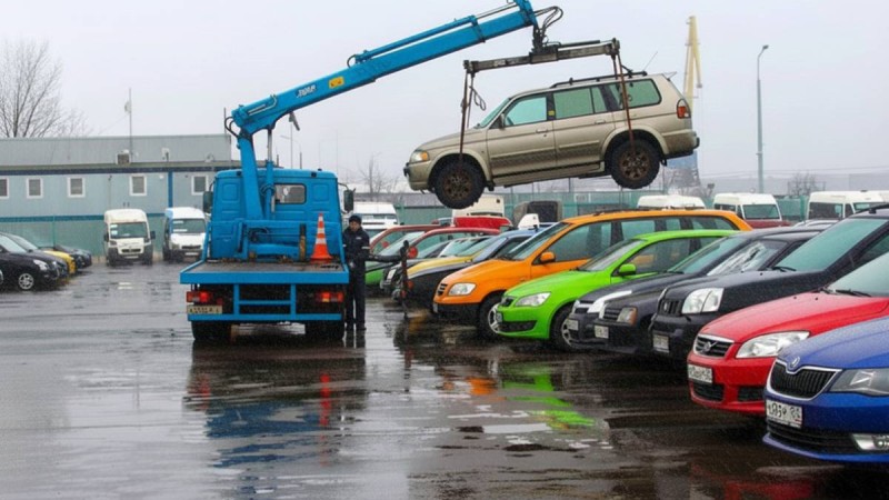 Полиция тәркілеп, арнайы тұраққа қойылған көлік жоғалып кетті