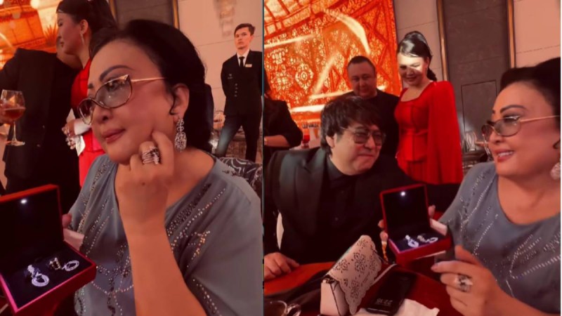 "Ырысбала келіннің сырға-сақинасын тақтық": Мақпал Жүнісоваға танымал блогер қымбат сыйлық табыстады (ВИДЕО)