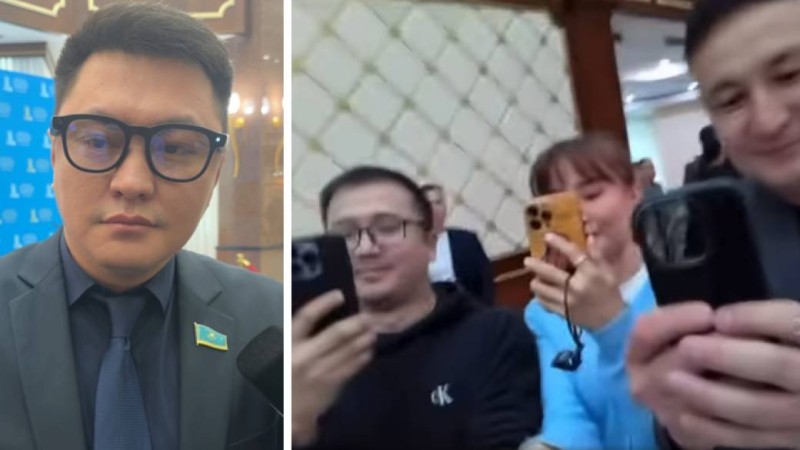 Депутат Дәулет Мұқаев Мәжіліске «тыңшы» көзілдірігін тағып келді: Журналистер наразылық білдіруде