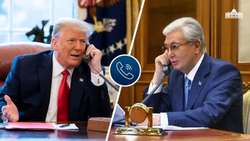 Тоқаев Трамппен телефон арқылы сөйлесіп, Қазақстанға шақырды
