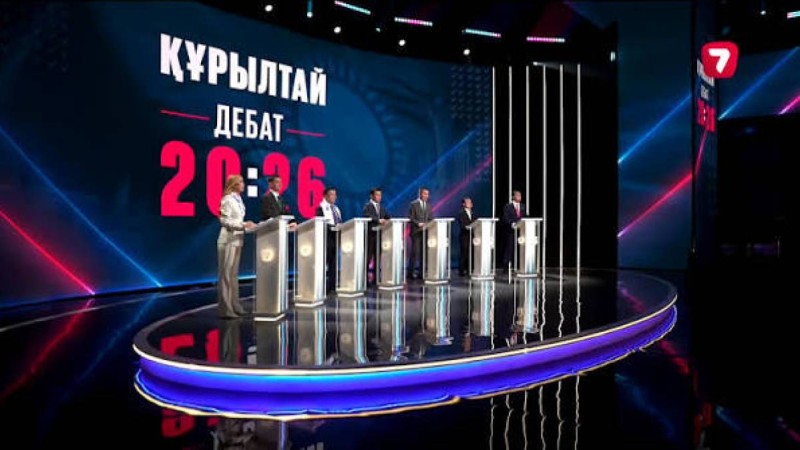 Жетінші арнада жеті саяси партияның қатысуымен сайлауалды дебат басталды