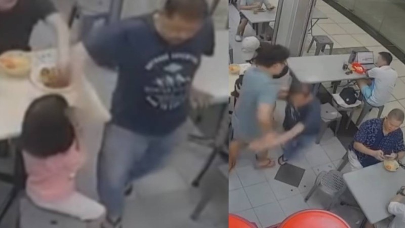 Әкесі қызының басынан сипаған қарияны итеріп құлатты (ВИДЕО)
