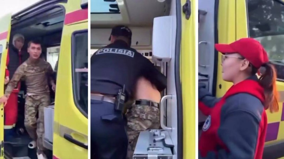 Атырауда мас адам жедел жәрдем көлігінде төбелес шығарды