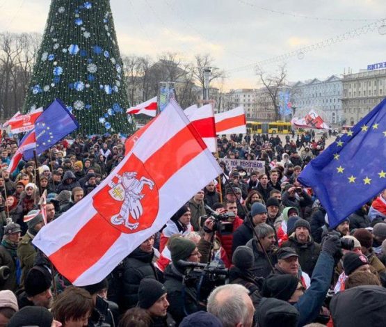 Белоруссияда Ресейге қосылуға қарсы митинг өтіп жатыр (видео)