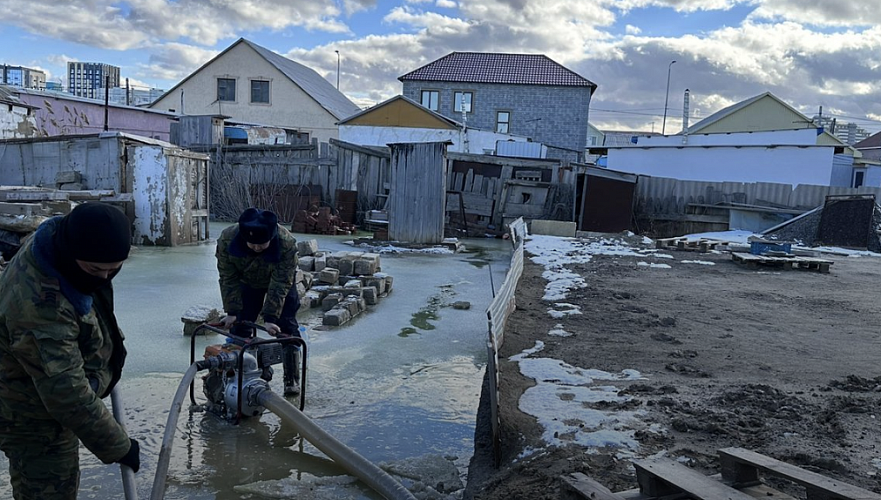 Атырау облысындағы бір ауылды қызыл су басты