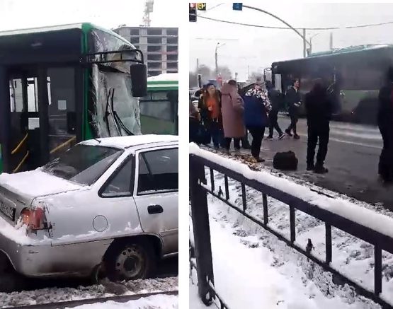 Алматыда үш автобус пен жеңіл көліктің соқтығысуы бойынша тергеу басталды