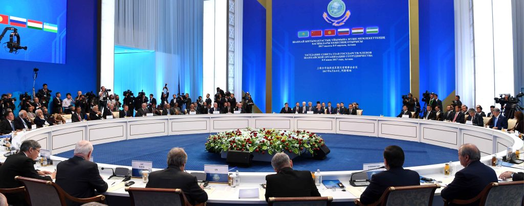 Заседание Совета глав государств-членов ШОС в Астане