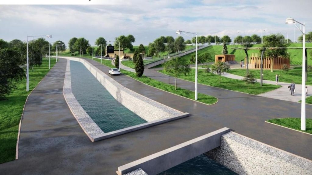 Проект благоустройства набережной реки Есентай: парковая зона Kokjiek Garden в Алматы