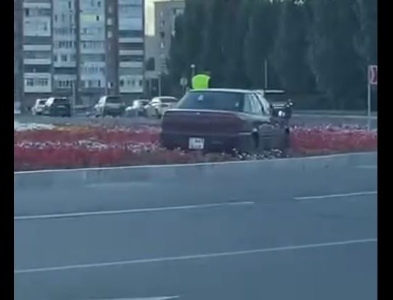 Өскеменде мас жүргізуші гүлзарға кіріп кетті
