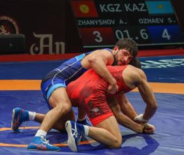 Грек-рим күресі: 3 палуанымыз Азия чемпионатының жартылай финалына шықты