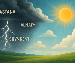 Грозы, жара и пыльные бури: прогноз погоды в Астане, Алматы и Шымкенте на 20–22 июня