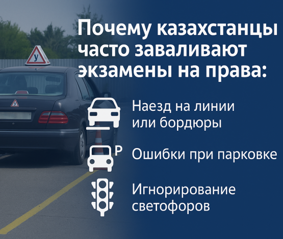 Почему казахстанцы часто заваливают экзамены на права